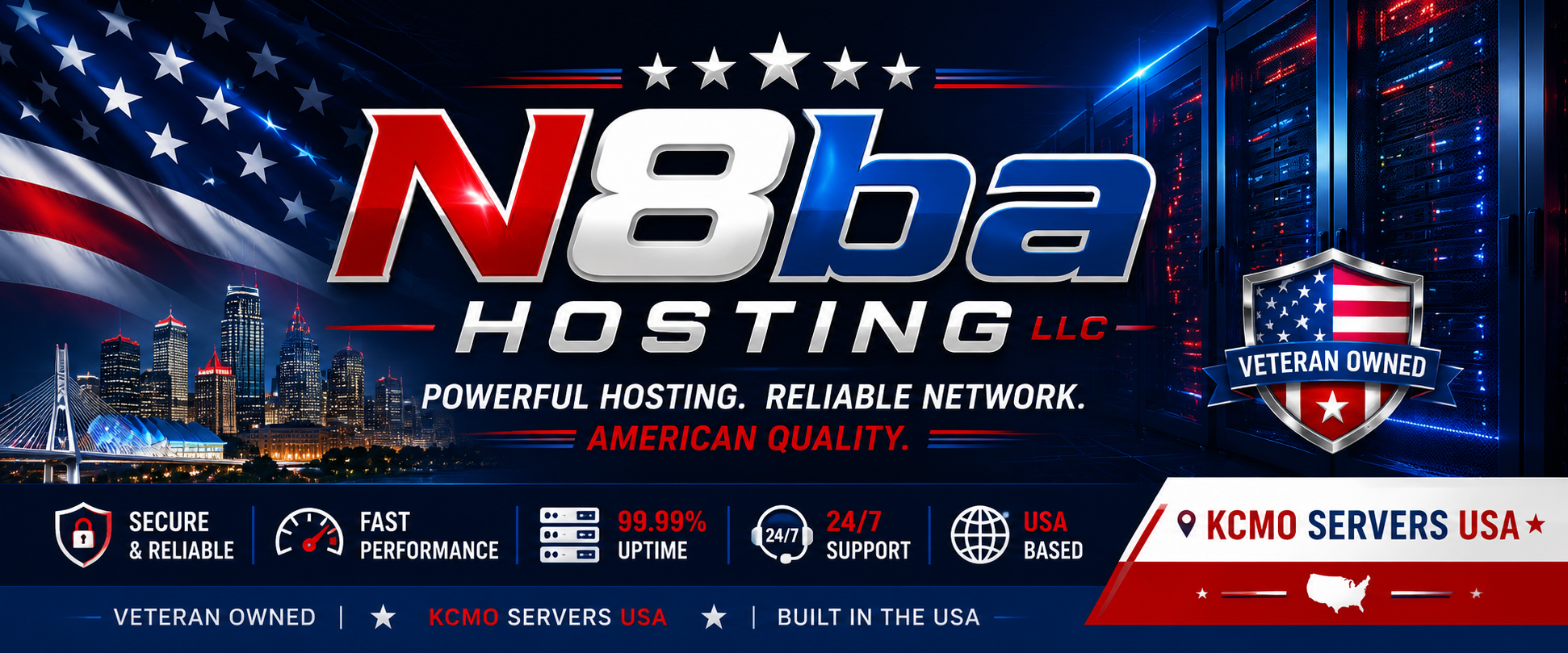 N8ba Hosting LLC - Veteran Owned - KCMO Servers USA